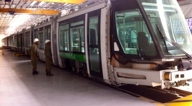 TRAMWAYS Inauguration de la première rame montée en Algérie